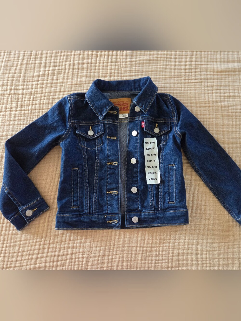 NWT Kids Levi's Dark Blue Denim Jacket 4/5